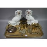 A pair of Staffordshire spaniels,