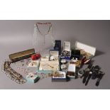 A collection of mid to late 20th century costume jewellery including a pink and green paste festoon