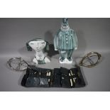 Two chromed metal anesthesia masks, one stamped Thackray Leeds & London,