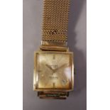 A gentleman's wristwatch by Rodania c1967 in an 18ct gold case,