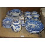 A small quantity of Copeland Spode Italian Pattern wares, a Ringtons tea jar and cover,
