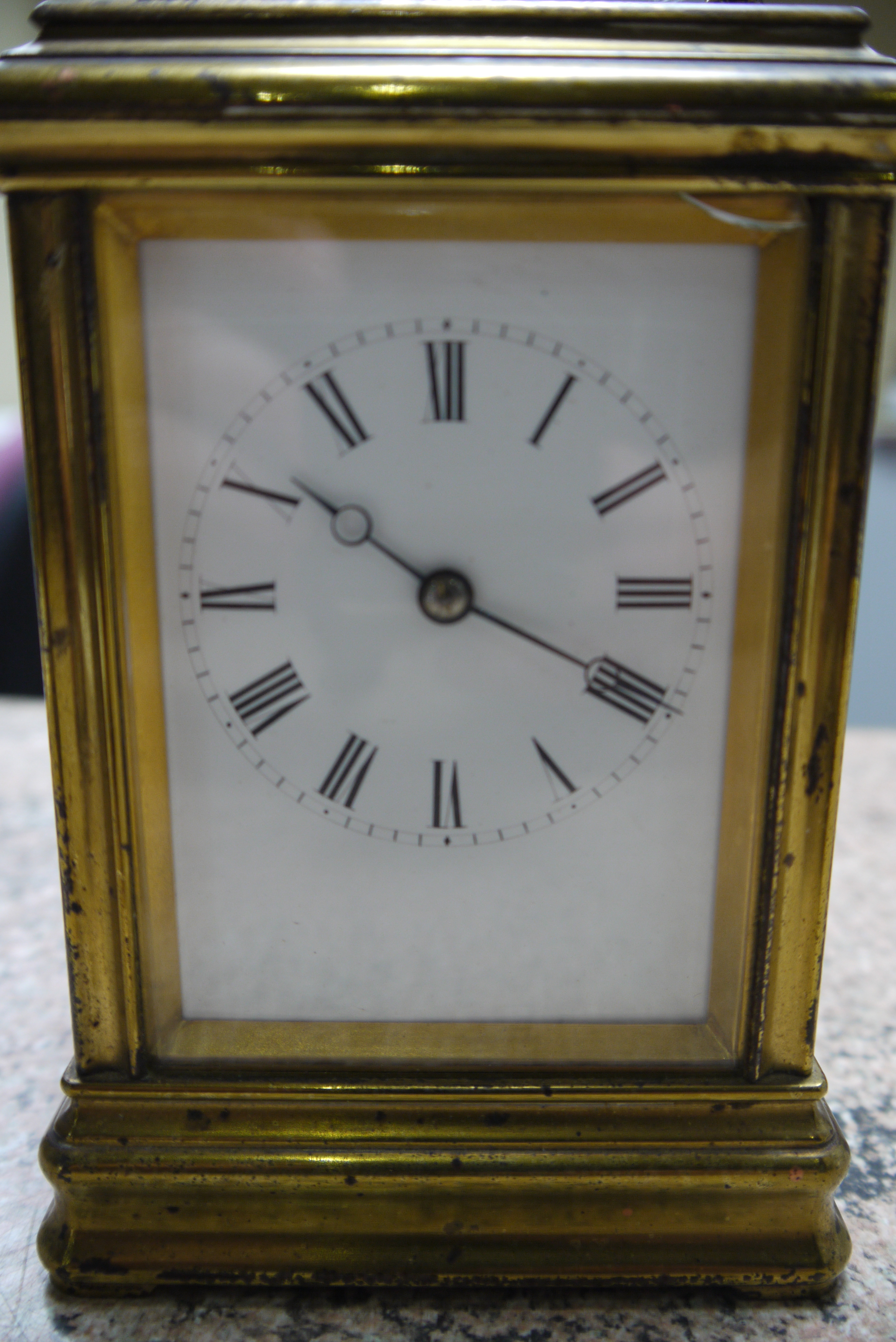 A LATE 19TH CENTURY FRENCH TWO TRAIN CARRIAGE CLOCK WITH ALARUM MOVEMENT, - Image 7 of 8