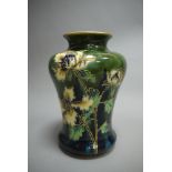 Turn Vienna, Art Nouveau green glazed vase,