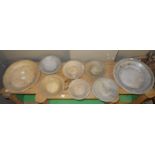 A set of eight marble platters in various sizes