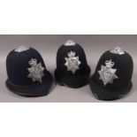 Three Lancashire Constabulary hard helmets (3)