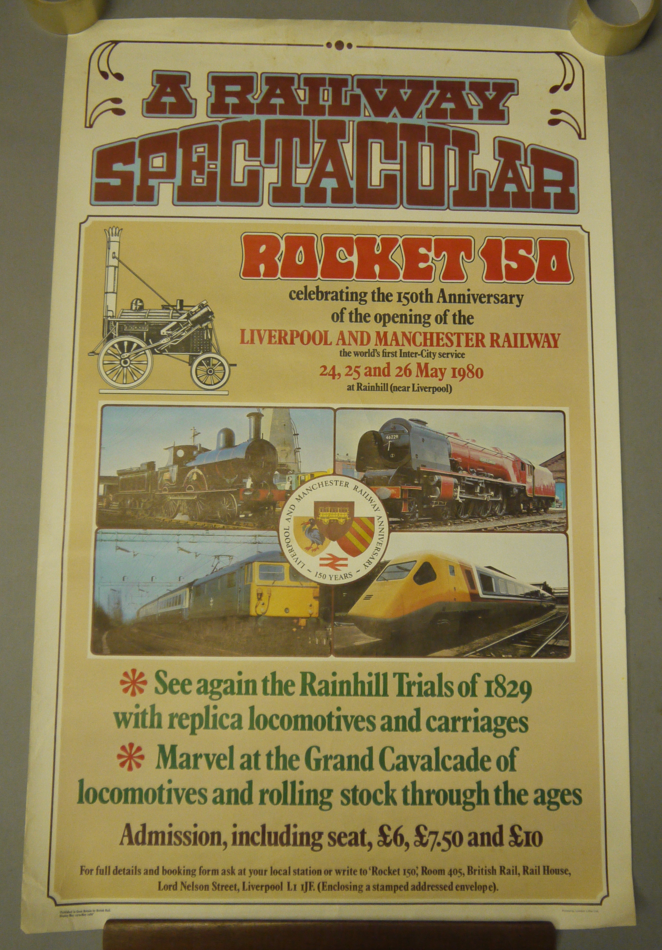 A Rocket 150 poster May 1980, another; a 1975 British Railways 150th Anniversary poster, - Image 4 of 4