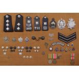 A display of Police epaulets, badges,