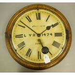 A Lancashire and Yorkshire Railways station clock by John Agar Bury,