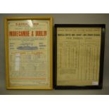 A London, Midland and Scottish Railway Company paper sign 'SAFE WORKING LOADS,