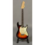 A vintage Advance Series AV6 strat style guitar,