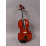 A Beare and Son 'Beare Tertis' ½ size viola with one piece back, length of back 35.