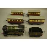 A Hornby 'O' gauge clockwork passenger set no.