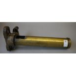 A brass locomotive steam whistle, thought to be from locomotive number 46501, 37cm,