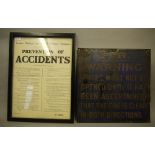 A London Midland and Scottish Railway Company poster 'Prevention of Accidents' June 1927,