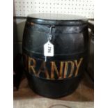 A Metal Banded Brandy Barrel