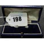 An Excellent Pair Of 18 Carat Gold Set Solitaire Diamond Earings Each Stone Approx .75 Carat