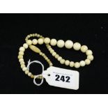 A Possibly Ivory Bead Necklace