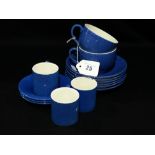 A Moorcroft Powder Blue Pattern Part Tea Set