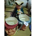 Two Pickwick Series Character Jugs Together With A Tavern Figure Toby Jug