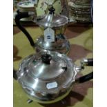 A Plated Tea Pot And Matching Coffee Pot