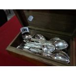 A Quantity Of Mixed Silver Tongs And Tea Spoons, 16oz