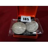 Two Silver Dollar Coins Dated 1881 And 1904