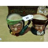 Two Royal Doulton Small Size Character Jugs