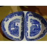 A Spode Italian Two Section Serving Dish