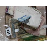 A Small Collection Of World Bank Notes Together With Some Silkwork Handkerchiefs