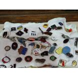 An Interesting Collection Of Motorcycle Racing Related Enamel And Other Pin Badges