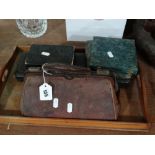 A Small Gladstone Type Bag Together With A Quantity Of Cased Cutlery Etc