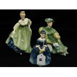 Three Royal Doulton China Figures, Cherie, Ascot And Fair Lady