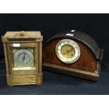 Two Early 20th Century Polished Mantel Clocks