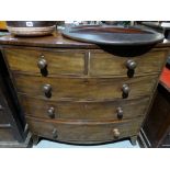 A Victorian Mahogany Chest Of Two Short And Three Long Drawers