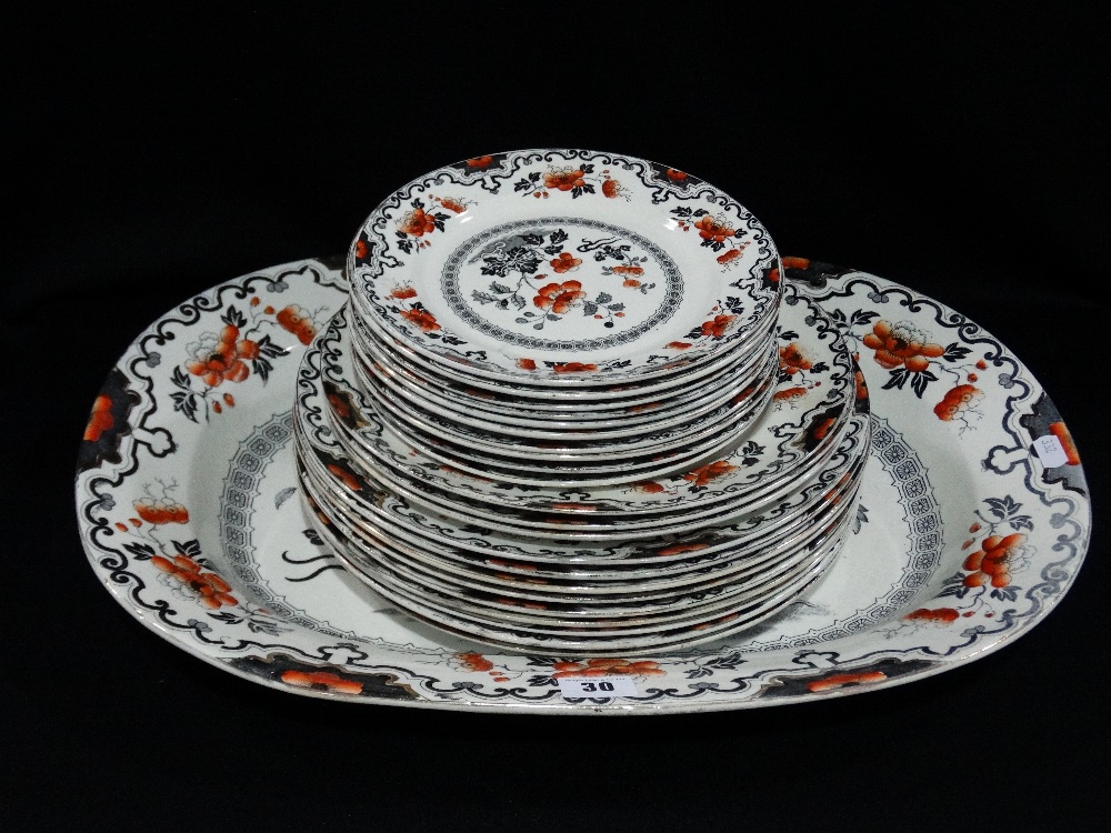 A Quantity Of Burslem Pottery Transfer Decorated Dinner Ware