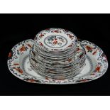 A Quantity Of Burslem Pottery Transfer Decorated Dinner Ware