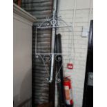 A 20th Century Wrought Ironwork Exterior Sign Frame And Post