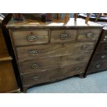 A 19th Century Mahogany Chest Of Three Short And Three Long Drawers