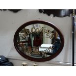 An Oval Ind Coope`s Ales Advertising Mirror