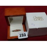 A Boxed Clogau Gold Half Eternity Ring