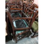 A Quantity Of Late Victorian Spindle Backed Dining Chairs
