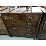 A 19th Century Mahogany Chest Of Two Short And Three Long Drawers