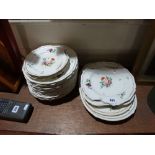 A Quantity Of 19th Century Derby Dinner Ware All Decorated With Floral Sprays