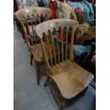 Two Windsor Style Kitchen Chairs