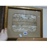 A 19th Century School Naive Watercolour Study Of A Country House And Grounds