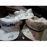 Three Golf Tournament Signed Caps The Many Signatures Featuring Amongst Others Jack Nicklaus,