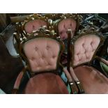 A Set Of Six 20th Century Mahogany Finish Dining Chairs