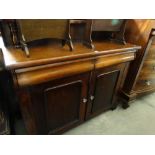 A Victorian Mahogany Chiffonier The Base With Two Cupboards And Two Drawers