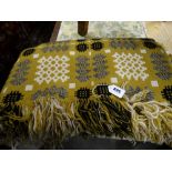 A Mustard Ground Welsh Woolen Blanket