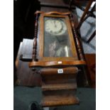 A Victorian Tunbridge Style Inlaid Wall Clock, With Eight Day Movement